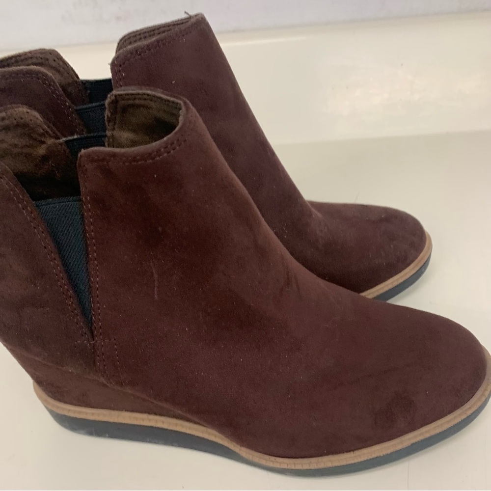 Dr. Scholl's Dark Brown Suede Ankle Booties